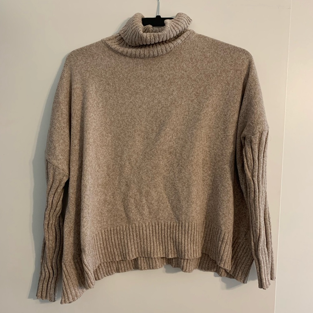 Beige turtleneck